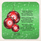 Weihnachts-Carol-Texte vor langer Zeit Rechteckiger Pappuntersetzer (Vorderseite)