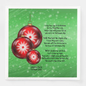 Weihnachts-Carol-Texte vor langer Zeit Serviette (Vorderseite)