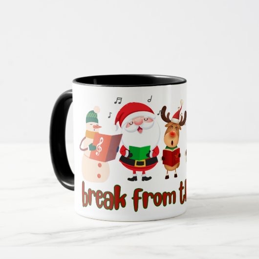 Weihnachts-Caroling-BFTG-Kaffee-Tasse Tasse (Vorderseite Links)