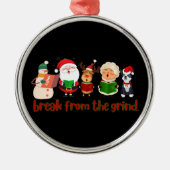 Weihnachts-Caroling-BFTG-Ornament Ornament Aus Metall (Vorne)