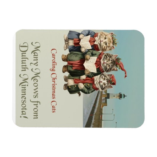 Weihnachts-Caroling Cats Duluth Minnesota Magnet (Horizontal)