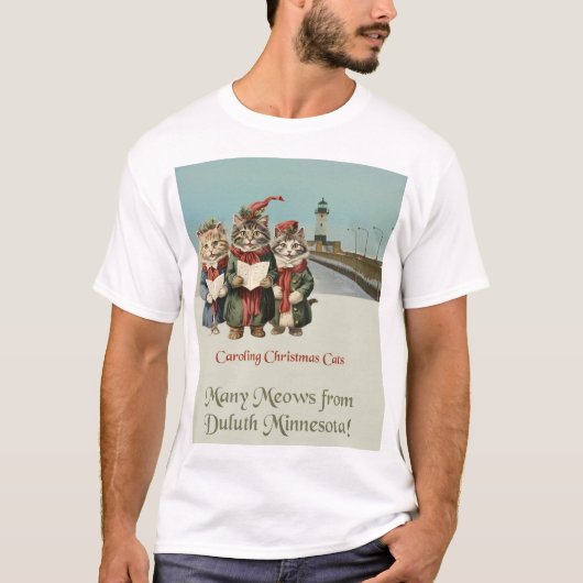 Weihnachts-Caroling Cats Duluth Minnesota T-Shirt (Vorderseite)
