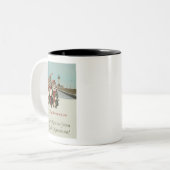 Weihnachts-Caroling Cats Duluth Minnesota Zweifarbige Tasse (Vorderseite Links)