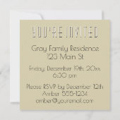 Weihnachts-Caroling Elegantes Schwarzes Gold Einladung (Rückseite)