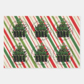 Weihnachts-Carollers singen Carols Weihnachtsbaum Geschenkpapier Set (Vorderseite 2)