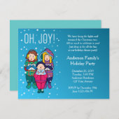 Weihnachts-Carols-Winter-Party Einladung (Vorne/Hinten)