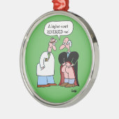 Weihnachts-Cartoon-Anwältin Ornament Aus Metall (Links)
