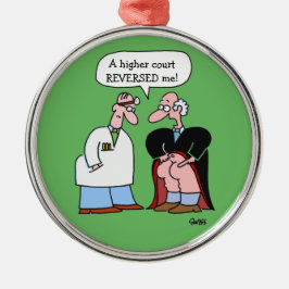 Weihnachts-Cartoon-Anwältin Ornament Aus Metall