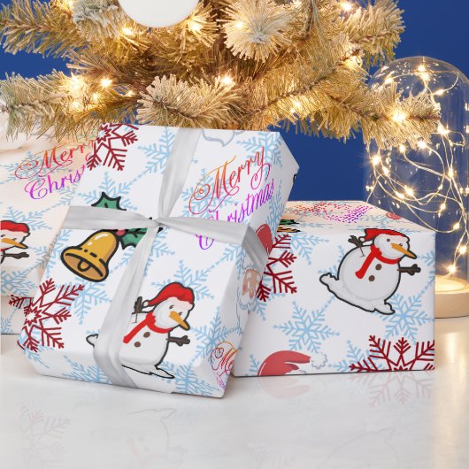 Weihnachts-Cartoon-Geschenkpapier Geschenkpapier (Feiertage)