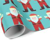 Weihnachts-Cartoon-Grinning im Weihnachtsmann Geschenkpapier (Rolleneckpunkt)