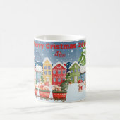 Weihnachts-Cartoon im Winter Kaffeetasse (Mittel)