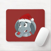 Weihnachts-Cartoon mit einem niedlichen Elefantenm Mousepad (Mit Mouse)