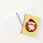 Weihnachts-Cartoon mit einem niedlichen Löwenheft Notizblock (Innenseite)