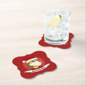 Weihnachts-Cartoon mit niedlichem Löwenpapier-Unte Untersetzer (Vor Ort)