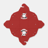 Weihnachts-Cartoon mit niedlichem Panda-Bärengesch Geschenkschachtel (Ungefaltet)