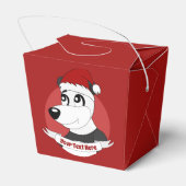 Weihnachts-Cartoon mit niedlichem Panda-Bärengesch Geschenkschachtel (Rückseite)