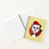 Weihnachts-Cartoon mit niedlichem Panda-Bärenheft Notizblock (Innenseite)