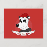 Weihnachts-Cartoon mit niedlichem Pandabär