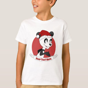 Weihnachts-Cartoon mit niedlichem Pandabär T - Shi T-Shirt