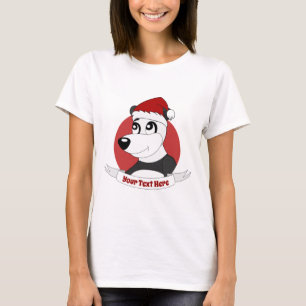 Weihnachts-Cartoon mit niedlichem Pandabär T - Shi T-Shirt
