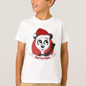 Weihnachts-Cartoon mit niedlichem Pandabär T - Shi T-Shirt (Vorderseite)