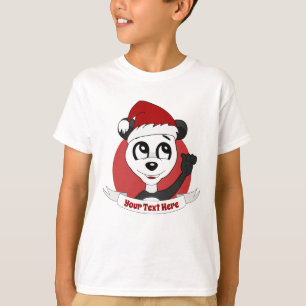 Weihnachts-Cartoon mit niedlichem Pandabär T - Shi T-Shirt