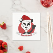 Weihnachts-Cartoon mit niedlichen Panda-Servietten Serviette (Beispiel)