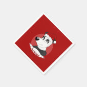 Weihnachts-Cartoon mit niedlichen Panda-Servietten Serviette (Ecke)