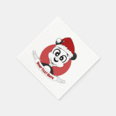 Weihnachts-Cartoon mit niedlichen Panda-Servietten Serviette (Ecke)