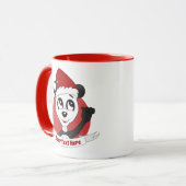 Weihnachts-Cartoon mit niedlicher Panda-Tasse Tasse (Vorderseite Links)