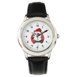 Weihnachts-Cartoon mit niedlicher Panda-Uhr Armbanduhr