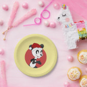 Weihnachts-Cartoon mit süßem Panda-Bären-Papiertel Pappteller (Party)