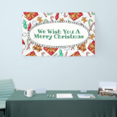 Weihnachts-Cartoon-Muster Banner (Messeveranstaltung)