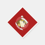 Weihnachts-Cartoon niedlicher Panda-Servietten Serviette (Ecke)