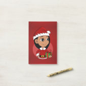 Weihnachts-Cartoon Post-it Klebezettel (Auf Schreibtisch)