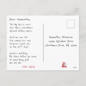 Weihnachts-Cartoon Snow Fall Feiertagspostkarte (Rückseite)