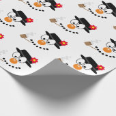 Weihnachts-Cartoon Snowman Fun Geschenkpapier (Ecke)