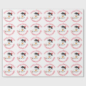 Weihnachts-Cartoon Snowman Fun Geschenkpapier (Flach)