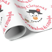 Weihnachts-Cartoon Snowman Fun Geschenkpapier (Rolleneckpunkt)