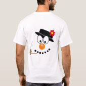 Weihnachts-Cartoon Snowman T-Shirt (Rückseite)