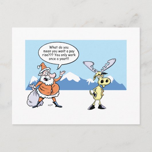 Weihnachts-Cartoon Weihnachten und der markante Re (Vorderseite)