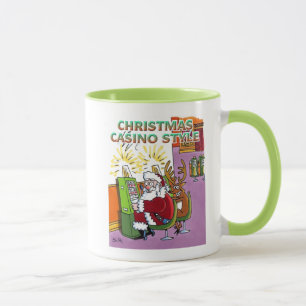 Weihnachts-Casino Grün verlassen Handspiel-Tasse Tasse