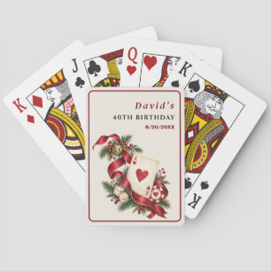 Weihnachts-Casino-Night 40. Geburtstag Spielkarten