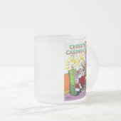 Weihnachts Casino Stil links Hand mattierte Tasse (VorderseiteRechts)