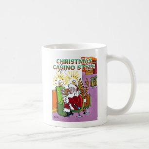 Weihnachts-Casino-Stil verlassen Hand-Tasse Kaffeetasse