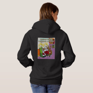 Weihnachts Casino Style Frauen schwarzer Hoodie