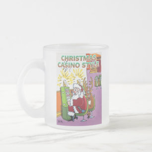 Weihnachts-Casino-Style-Frosted-Mug Mattglastasse