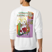 Weihnachts Casino Style weißes Sweatshirt zurück (Rückseite)