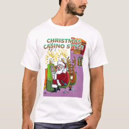 Weihnachts Casino Style White T - Shirt