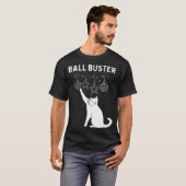 Weihnachts-Cat-Ball Buster Xmas Ornamente Funny T-Shirt (Vorne ganz)